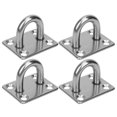 thumbnail image 1 of M8 4 Holes Stainless Steel Fixed Eye Plate Hook Loop UShaped Ceiling Wall Mount Hanger, 1 of 14