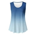 thumbnail image 4 of Women Gradient Tank Tops Sleeveless Pullover Top Loose Flowy Blouses Summer Streewear Top Camisole, 4 of 6