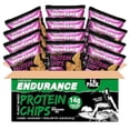 thumbnail image 2 of Chips de proteína Natural Endurance - Chips bajos en carbohidratos, refrigerio alto en proteínas, proteína vegana con aceite de aguacate, 14 g de proteína por bolsa, sin gluten, sabor a pastel de cump, 2 of 5