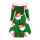 thumbnail image 5 of Vestidos para mujer Vestidos de otoño Casual Estampado de Navidad Manga larga Fuera del hombro Vestido a la rodilla para fiesta Mini vestido Odeerbi  ODB-5, 5 of 5
