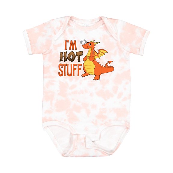 Inktastic I'm Hot Stuff Cute Dragon Boys or Girls Baby Bodysuit