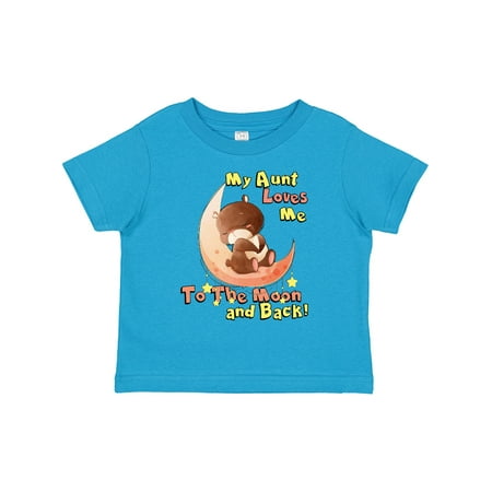 

Inktastic My Aunt Loves Me To the Moon and Back Boys or Girls Toddler T-Shirt
