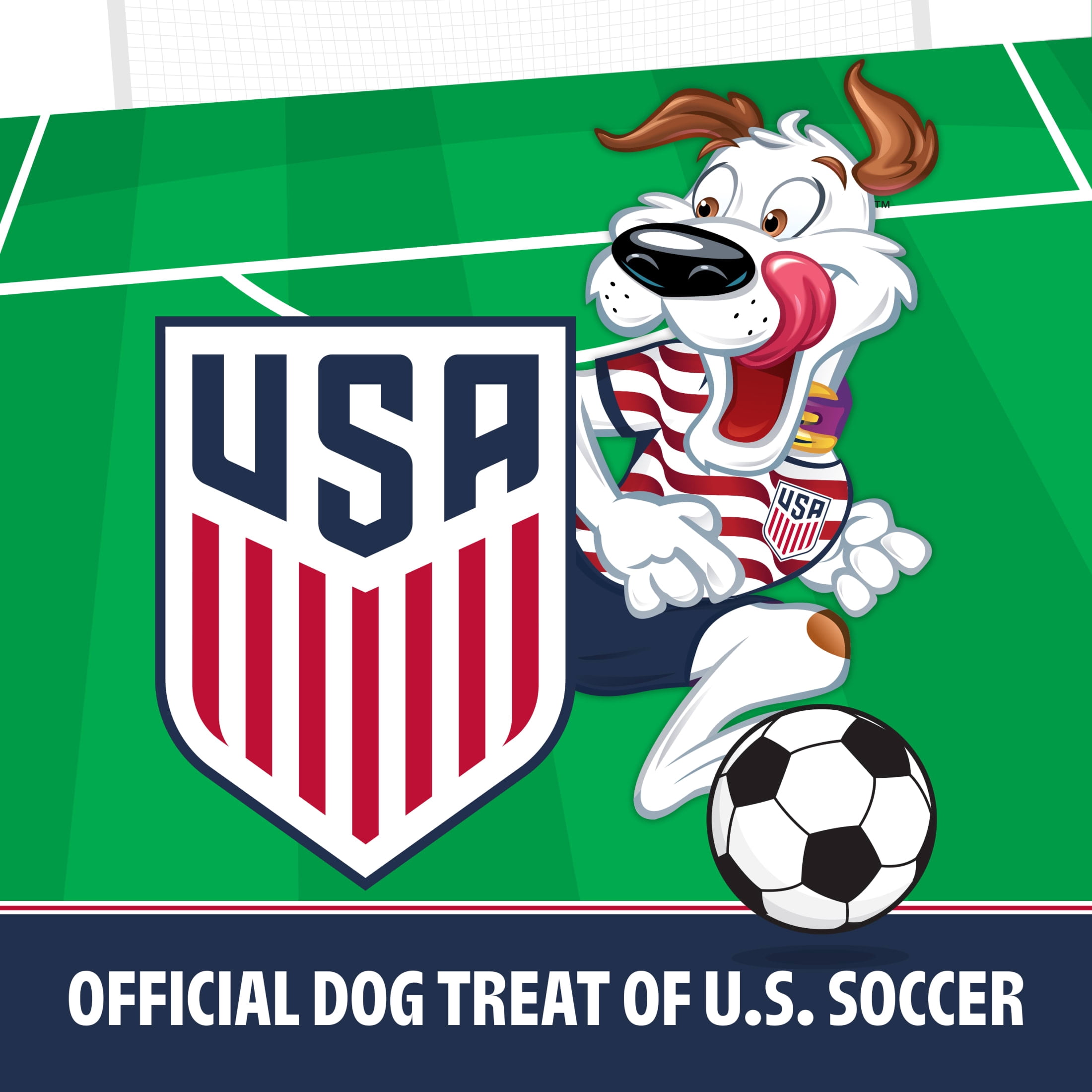Beggin’ U.S. Soccer Crest-Shaped Dog Treats Made with Real Bacon, 6 oz