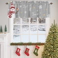 thumbnail image 4 of Christmas Snowman Valances for Windows, 42 x 18in, White Gold Snowflake Branch Bird Gray Rod Pocket Kitchen Valance Curtain Light Filtering Window Treatments for Living Room Bedroom, 1 Panel, 4 of 7