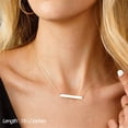 thumbnail image 3 of Turandoss Dainty Interlocking Circles 14K Gold Plated Stacked Necklace for Women Bar Hammered Disc Pendant Adjustable Jewelry Trendy Personalized Birthday Gifts for Her Women, 3 of 8