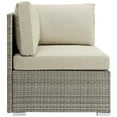 thumbnail image 2 of Modway Repose Rattan & Fabric Patio Corner Chair in Light Gray & Beige, 2 of 3