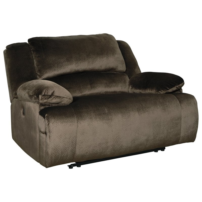 Signature Design by Ashley Clonmel Zero Wall Power Wide Recliner in Chocolate - Walmart.com 