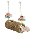 thumbnail image 1 of Casa de TÚnel de Loro, Instalacia de Gancho Bird Grass Túnel Hideout Woven Mascado Con Agujero para Hámster para Cacatúa, 1 of 7