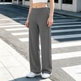 thumbnail image 4 of Ovbmpzd Petite Womens Yoga Pants Ladies Straight-Leg Gray Leggings Long Mid Waist Casual Leggings,S, 4 of 6