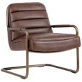 thumbnail image 1 of Sunpan Chaise Longue en Similicuir Moderne 17" Lincoln en Marron, 1 of 4