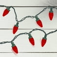 thumbnail image 2 of 50ct Red LED C7 Faceted Christmas Lights, 21ft Green Wire, 2 of 3
