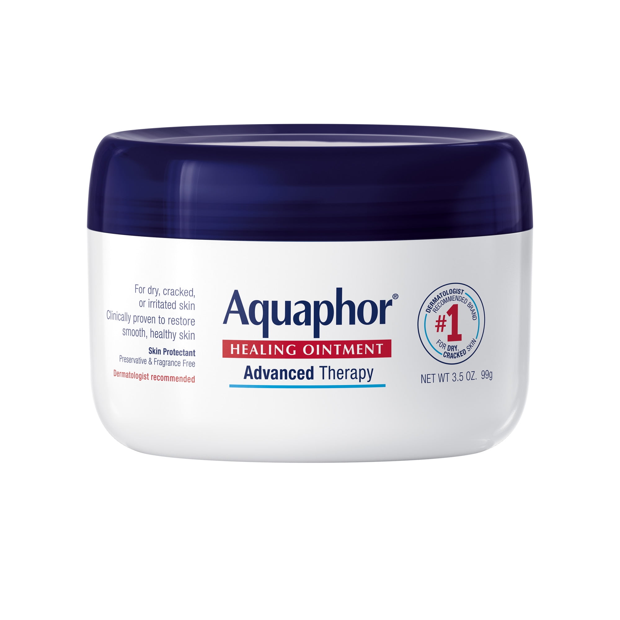 (3 pack) Aquaphor Healing Ointment Skin Protectant for Dry, Cracked, Irritated Skin, Fragrance Free, 3.5 oz