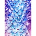 thumbnail image 6 of Mermaid Tail for Girls 3Pcs Kids Mermaid Swimwear Costume Bathing Suit Cute Ruffle Tankini 3-13T, 6 of 6