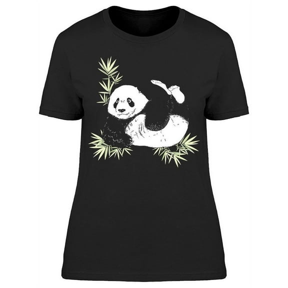 Silly Playing Panda Bear T-Shirt Women -Image by Shutterstock, Female Medium