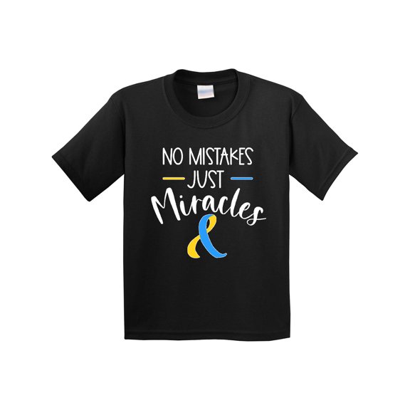 Inktastic No Mistakes, Just Miracles Down Syndrome Awareness Youth T-Shirt