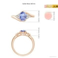 thumbnail image 4 of ANGARA Natural Oval 1.25 ct Tanzanite Bypass Ring with Trio Diamond Accents in 14K Rose Gold for Women (Size-8x6mm) | December Birthstone, Anniversary, Jewelry Gift for Women | Natural Tanzanite Ring, 4 of 9