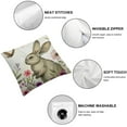 thumbnail image 4 of COMIO Easter Pillow Covers Watercolor Easter Floral Bunny Rabbit Spring Flowers Butterfly Easter Decorative Throw Pillow Cover Spring Easter Cushion Case Decorations for Sofa Couch&nbsp;2pc, 4 of 6