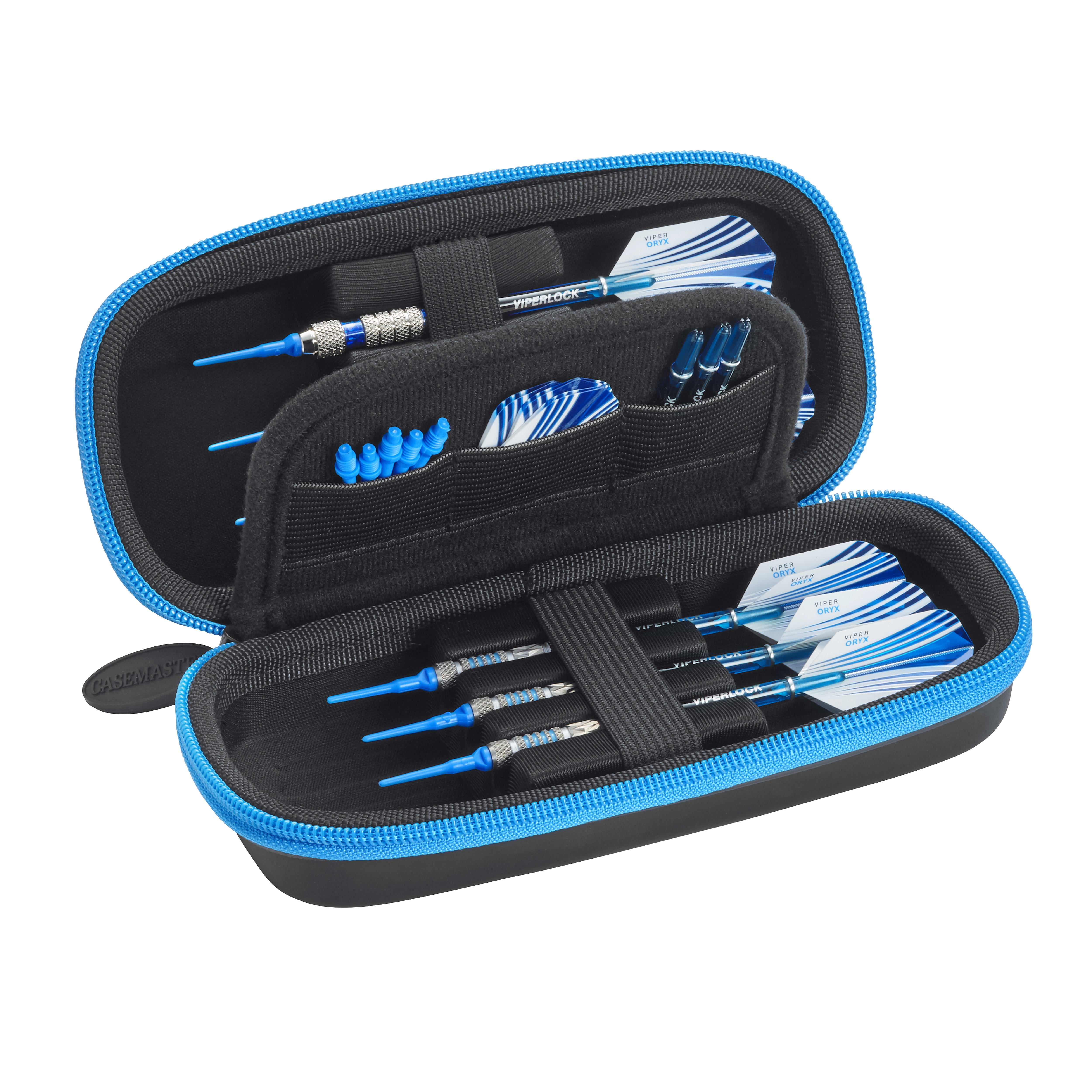 Casemaster Sentry Dart Case, Holds 6 Darts and Accessories, Blue