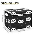 thumbnail image 3 of Storage Box With Lid 16.5x12.6x11.8In Foldable Stacked Household Storage Box Cartoon Black Panda Face, 3 of 7