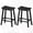 Black, variant on Outdoor Bar Stools Set of 2, 29 Inch Counter Height HDPE Patio Stools, 500 lbs Heavy Duty Saddle Seat Bar Chairs for Kitchen Island, Balcony & Backyard (Navy Blue)
