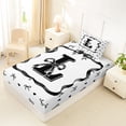 thumbnail image 4 of Erosebridal Black Bow Letter L Twin Sheet Sets, Princess Cartoon Style Bedding, 3 Pieces, 4 of 5