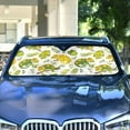 thumbnail image 4 of Cute Chameleon and Leaves Car Windshield Sun Shade Foldable Car Front Window Visor Heat and UV Protection 55x27.6, 4 of 8