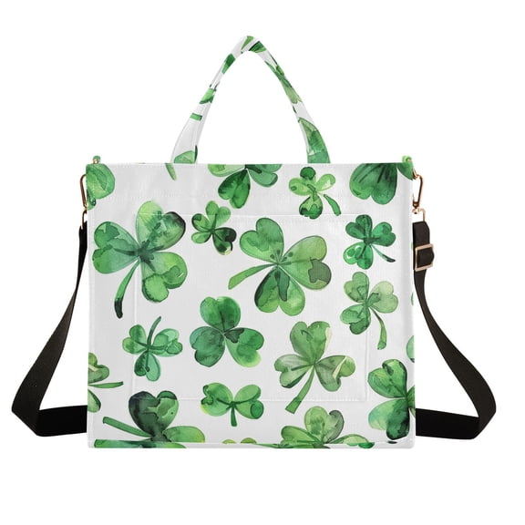 St Patrick Corduroy Tote Bag Handbag Large Messenger Bag Shoulder Crossbody Zipper Bag Purse