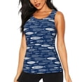 thumbnail image 1 of Fotbe Ornamental Fish Blusas Sin Mangas para Mujer – Estilo Casual, Corte Suelto, Slim-Fit, Cuello Redondo Deportivo, Tops de Verano para Gimnasio y Yoga-Medium, 1 of 7