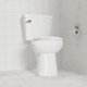 thumbnail image 3 of 19 - pulgada blanca elongated toilet seat con quiet slow - close design, bumpers that never loosen y are easily removed, simple installation, 3 of 6