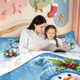 thumbnail image 5 of Manfei Xmas Holiday Season 7-Piece King Bedding,Cartoon Christmas Wreath King Bed in a Bag,Xmas Reversible, 5 of 7