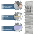 thumbnail image 5 of VEGCOO Clear Over the Door Shoe Organizer Large Deep Pockets Hanging Shoe Rack for Closet Fit 20 Pairs Shoe Holder for Sneakers Boots Storage，（Grey  67.7"x16.7"）, 5 of 7