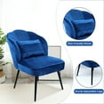 thumbnail image 5 of Hofitlead Velvet Chairs,Dinning Accent Upholstered Chair,Vanity Chair for Bedroom(Blue,2pcs), 5 of 8
