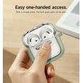 thumbnail image 3 of Suritch Case for AirPods 4 Generetion Wireless Earbuds Compatible with MagSafe Charging, with Secure Lock, Carabiner and Cleaning Kit, Green, 3 of 10