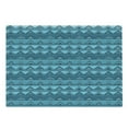 thumbnail image 1 of Stripes Cutting Board, Hand Drawn Triangle Pattern with Doodle Style Wavy Geometric Illustration, Decorative Tempered Glass Cutting and Serving Board, Large Size, Blue and Pale Blue, by Ambesonne, 1 of 1