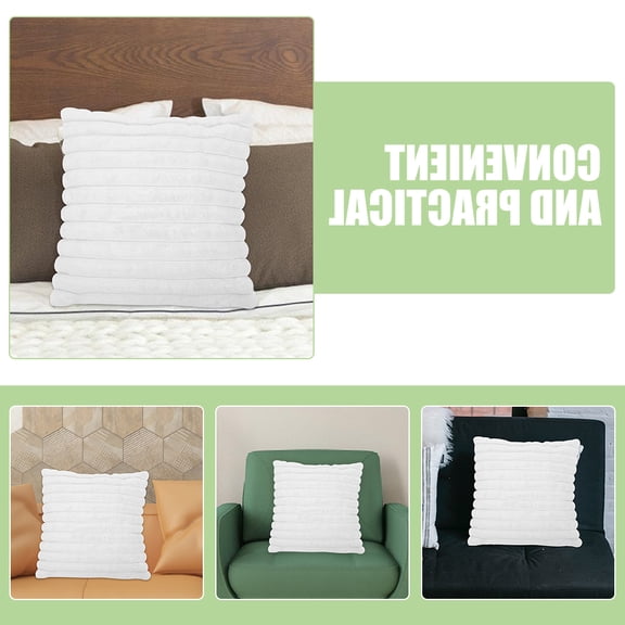YUYUETIME Throw Pillows for Bedroom Plush Cushion Simple Design 1Pack