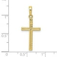 thumbnail image 2 of 10k Gold Latin Religious Faith Cross Pendant Necklace 30x13mm Wide Pendant for Women - .8 Grams, 2 of 2