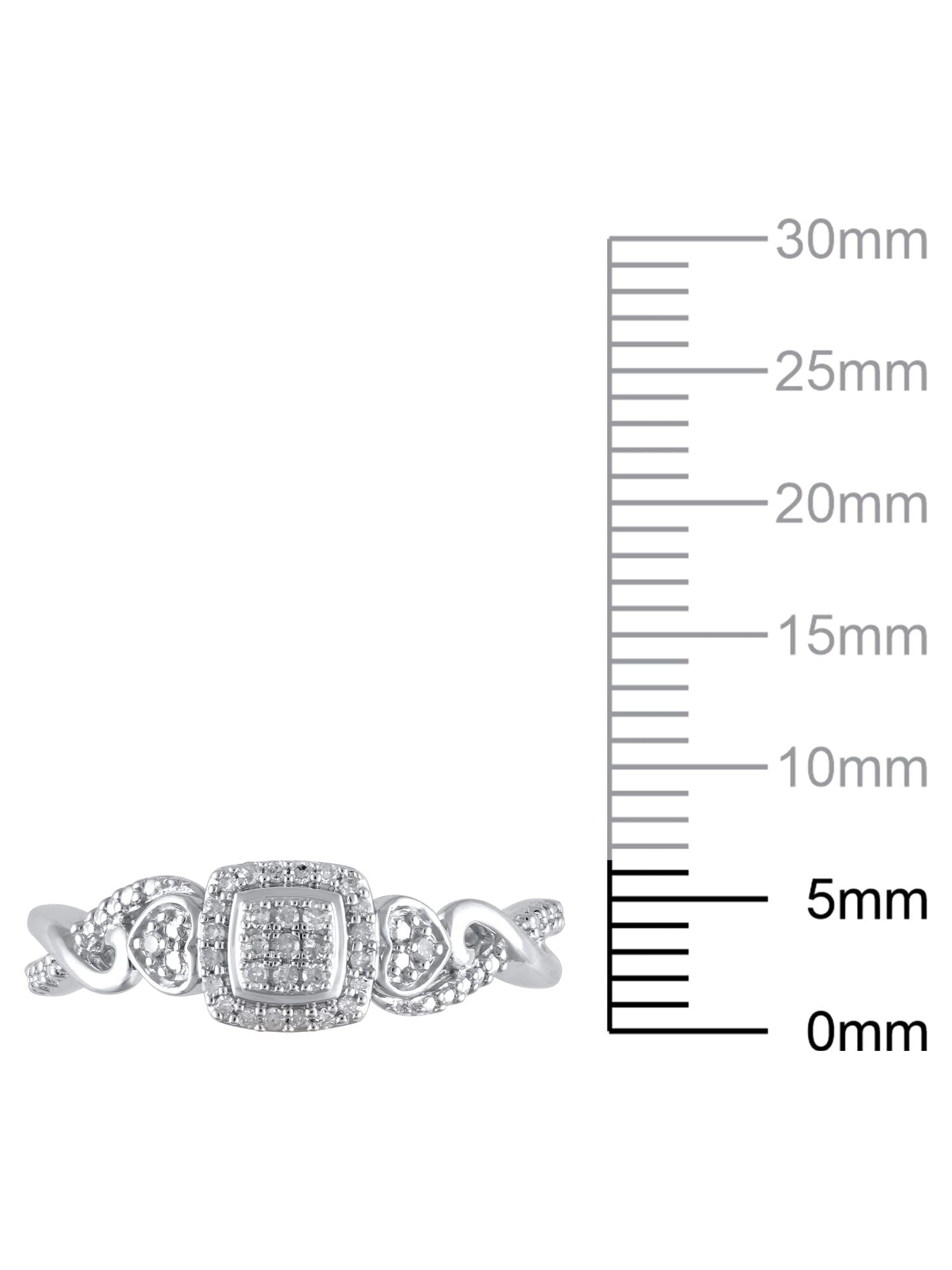 1/10 Carat T.W. (I3 clarity, I-J color) Hold My Hand Diamond Promise Ring in Sterling Silver, Size 4