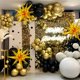 thumbnail image 5 of Juego de globos de fiesta con forma de guirnalda LOOLEY, negro y dorado, 137 unidades, 5 of 7