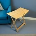 thumbnail image 2 of Fairway Avenue Home 26"W Bamboo Folding Personal Table, Natural, 2 of 7