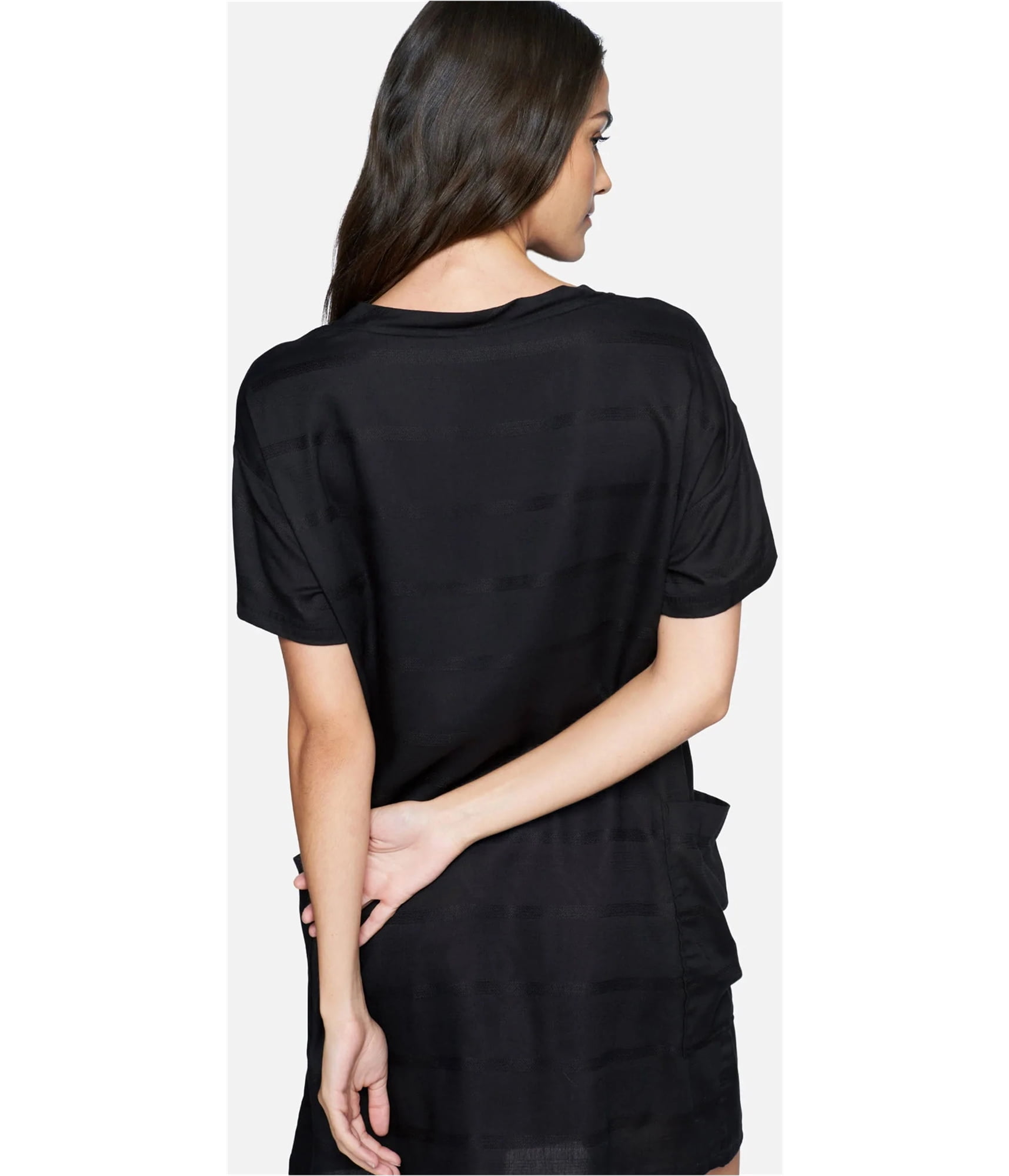 Hurley Women's Boxy T-Shirt Dress – Relaxed Striped Rayon Dress With Oversized Pockets 3 thumbnail image