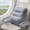 Gray, variant on PVC Flocking Press Inflatable Lumbar Pillow, Inflatable Travel Pillow for Car, Office, Airplane, Support Cushion, 1 Count