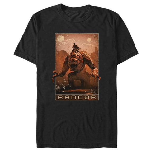 Men's Star Wars: The Book of Boba Fett Rancor on the Loose  Graphic Tee Black Small