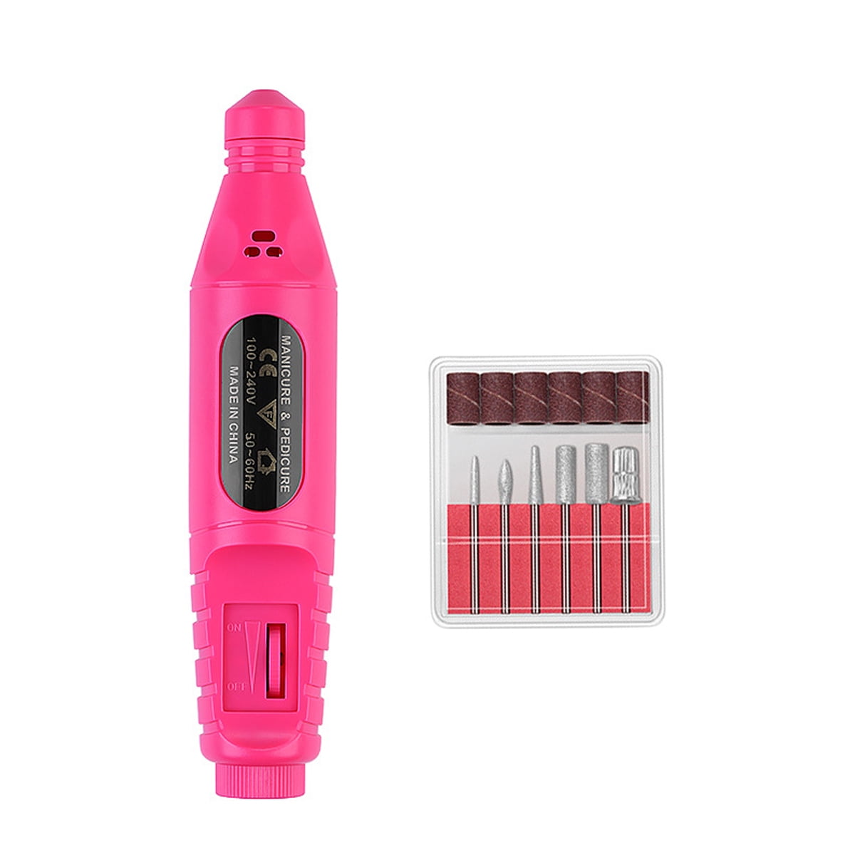 Acrylic Electric Nail Drill Buffer Complete Kit, Professional Portable