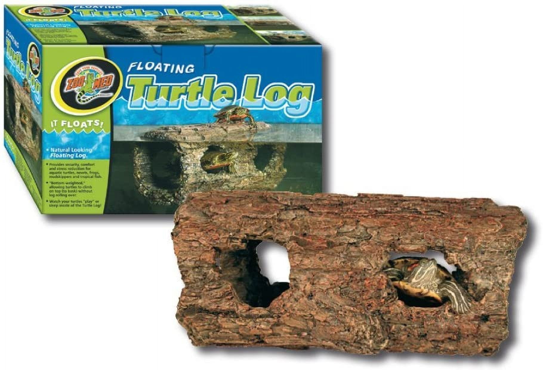 Zoo Med Floating Turtle Log for Aquatic Turtles [Aquarium Artificial Wood and Vines, Reptile Basking Platforms, Reptile Caves and Hides, Reptile Driftwood and Wood, Reptile Supplies] 1 count