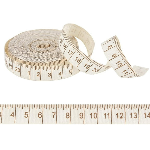 10 Yards Printed Ruler Polyester Ribbon Blanched Almond 5/8 inch(16mm)