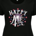 thumbnail image 4 of Inktastic Happy 4th- Fourth of July Firework Women's Plus Size T-Shirt, 4 of 5