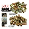 thumbnail image 3 of 50Pcs Male / Female End Union Brake Pipe Screw Nuts M10 x 1mm 3/16Inch OD Copper Brake Tubes Line Pipe Fittings Metric, 3 of 7