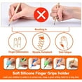 thumbnail image 3 of 18PCS Pencil Grips, Multicolor Designs Pencil Grip, Soft Silicone Children Handwriting Pencil Grips, ComCompatible withtable Writing Aid, Pencil Holder Compatible with, 3 of 5