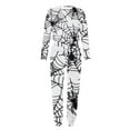 thumbnail image 5 of QATAINLAV Womens Plus Size Sweatsuit Crewneck Long Sleeve Shirts and Drawstring Joggers Sweatpants 2 Piece Outfits Halloween Graphic Tracksuits Black XXXXL, 5 of 6