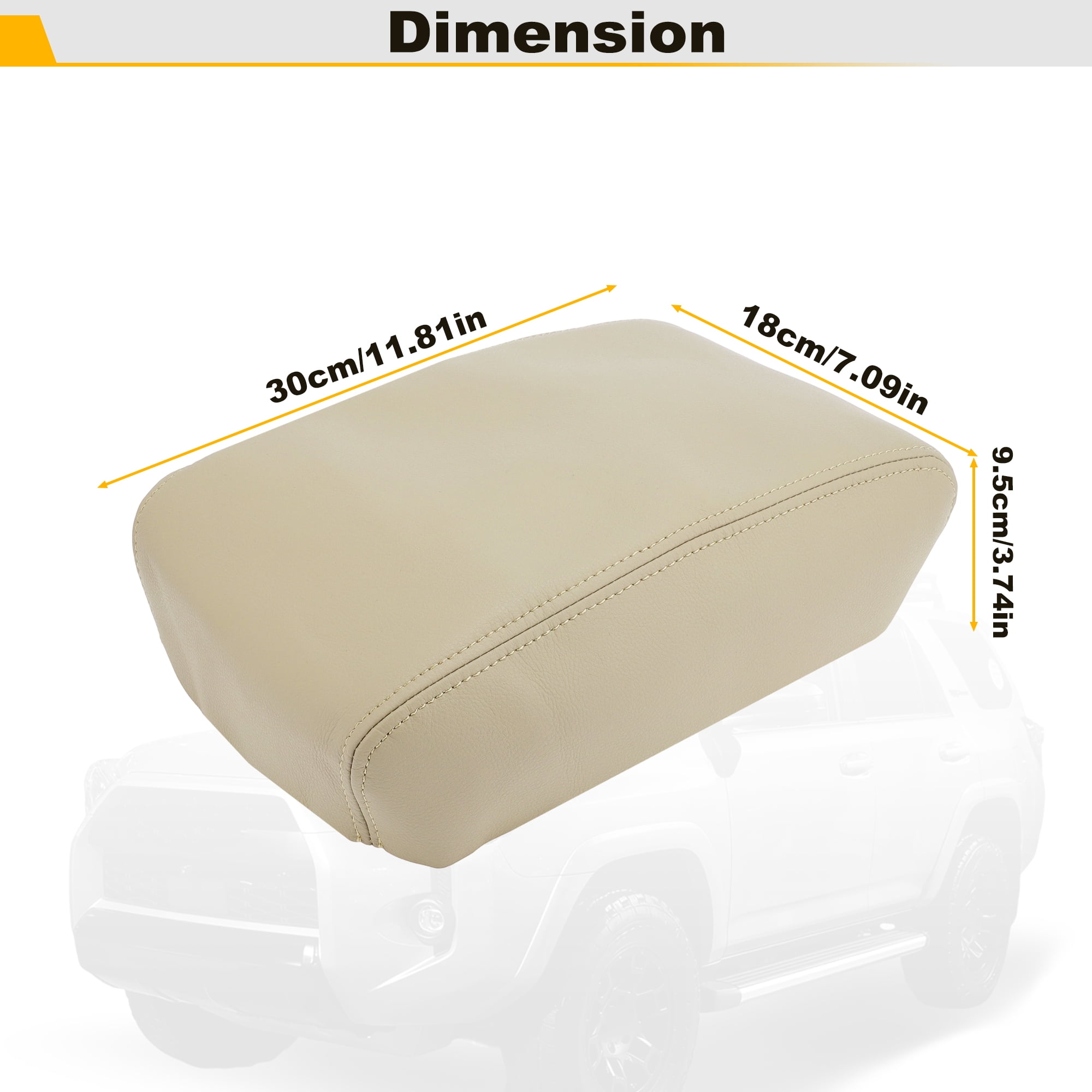 Unique Bargains Console Armrest Cover for Toyota 4Runner 2010-2023 Beige